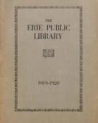 Erie Public Library Report 1919-1920