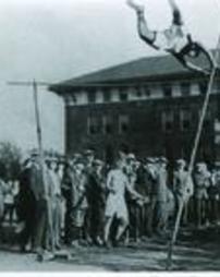 1900s Pole Vault in front of Clark Hall Indiana State Normal School
