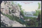 Bradford County, Athens, Pa., Chemung River, The Rocks
