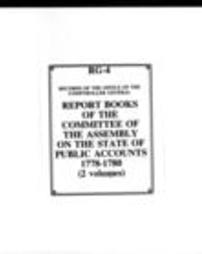 Report Books of the Committee of the Assembly on the State of Public Accounts (Roll 5150)