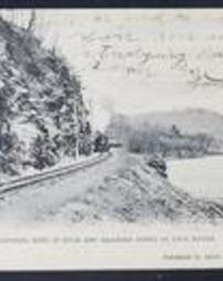 Clinton County, Lock Haven, Pa., Miscellaneous, Railroad and River North of Lock Haven