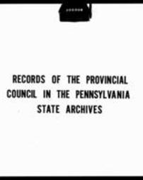 Minutes of the Provincial Council (Roll 576)