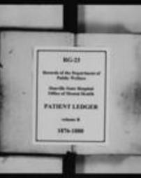 Danville State Hospital: Patient Ledgers (Roll 7796, Part 2)