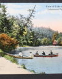 Blair County, Altoona, Pa., Parks: Lakemont Park, View of Lake and Lover's Lane 