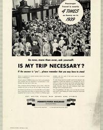 WW2-Travel, "Is My Trip Necessary?" Pennsylvania Railroad