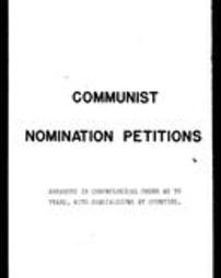 Communist Party Nomination Petitions (Roll 3754, Part 1)