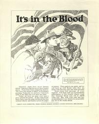 WW 1-Liberty Loan (4th) "It's in the Blood!", additional text on poster, Liberty Loan Committee, Phila.