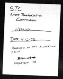 Pennsylvania State Transportation Commission Records (Roll 4984)