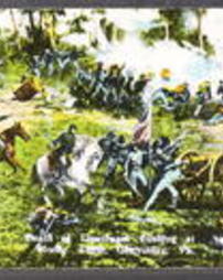 Adams County, Gettysburg, Pa., Battlefield, Death of Lieutenant Cushing at Bloody Angle