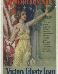 WW 1-Liberty Loan (Victory) "Americans All! Honor Roll", additional text on poster, No. 4-C