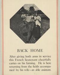 WW 1-Red Cross "Back Home", additional text on poster, Institute for Crippled and Disabled Men and Institute for the Blind