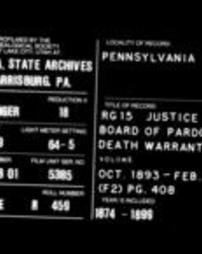 Death Warrants File (Roll 465)
