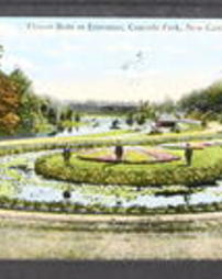 Lawrence County, New Castle, Pa., Cascade Park, Flower Beds at Entrance