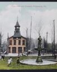 Centre County, Philipsburg, Pa., Town Hall and Fountain