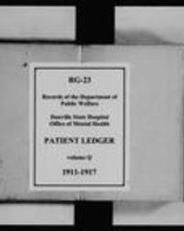 Danville State Hospital: Patient Ledgers (Roll 7808, Part 2)