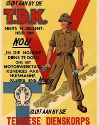WW2-Recruiting, "As U'N Bedrewe Handwerker Is Sluit Aan By Die T.D.K." South African Technical Service Corps (In Afrikaans)