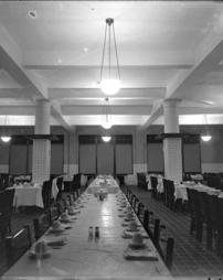 263, Empty Dining Room, Tables Set, 1916 Biennial Report, 8x10