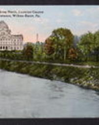 Luzerne County, Wilkes-Barre, Pa., Miscellaneous Views, River Common, looking North, Court House