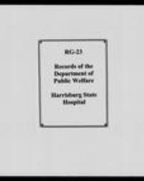 Harrisburg State Hospital: Patient Register (Roll 7825)