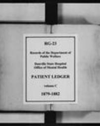 Danville State Hospital: Patient Ledgers (Roll 7797, Part 2)