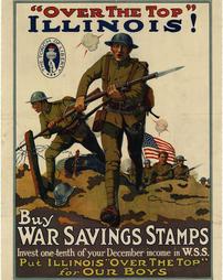 "Over the Top! Illinois," Buy War Savings Stamps