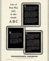 WW2-Travel, "Lots of Post-War Jobs in this simple ABC" Pennsylvania Railroad