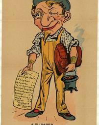 Civil War (pre and post to 1910) -Comic Illustration, 'A Plumber'