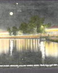 Montgomery County, Willow Grove, Pa., Willow Grove Park, Night View of Lake and Music Pavilion
