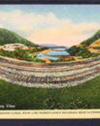 Blair County, Pa., Horseshoe Curve and Kittanning Point, Horseshoe Curve, Main Line Pennsylvania Railroad