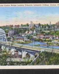 Northampton County, Easton, Pa., Bridges, Philipsburg and Easton Bridge Looking Towards Lafayette College