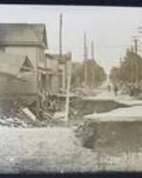 Erie County, Erie City, Flood of 1915: Destroyed Auto Garage at Twenty First and State Streets