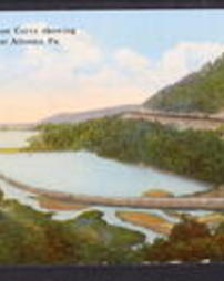 Blair County, Pa., Horseshoe Curve and Kittanning Point, View of Horseshoe Curve showing Reservoirs
