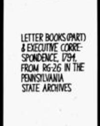 Letter Books and Executive Correspondence (Roll 0607)