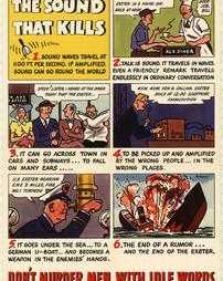 WW2-Careless Talk, "The Sound That Kills…Don't Murder Men With Idle Words"