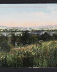 Dauphin County, Harrisburg, Pa., Panoramic Views, Birds-Eye-View of Susquehanna River and City