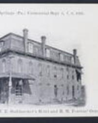 Snyder County, Beaver Springs, Pa., W. E. Stahlnecker's Hotel and H. M. Pontius' General Store