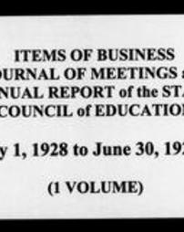 Minute Books of the State Board of Education (Roll 6190, Part 2)