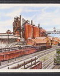Allegheny County, Pittsburgh, Pa., Railroads: The Pittsburgh and Lake Erie Railroad Company, Blast Furnaces of The National Tube Division, The United States Steel Corporation, McKeesport, Pa.