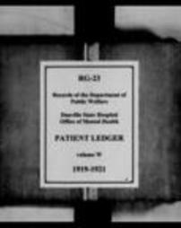 Danville State Hospital: Patient Ledgers (Roll 7813, Part 2)