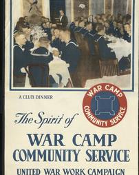 WW 1-United War Work Campaign "A Club Dinner, The Spirit of War Camp Community Service", No. 4C