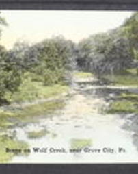 Mercer County, Grove City: Town, Scene on Wolf Creek 