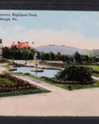 Allegheny County, Pittsburgh, Pa., Parks, City: Highland Park and Zoo: Entrance and Flowers, Highland Park