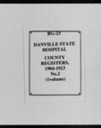 Danville State Hospital: County Registers (Roll 7792, Part 2)