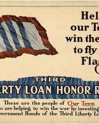 "Help Our Town Win the Right to Fly This Flag," Third Liberty Loan Honor Roll
