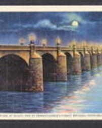 Dauphin County, Harrisburg, Pa., Bridges: Market Street Bridge at Night