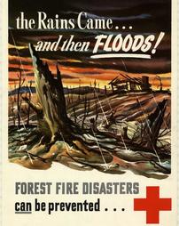 Fire Prevention, "The rains came and then the floods! Forest fire disasters can be prevented…"