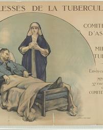 WW 1-Foreign, French "Les Blesses de la Tuberculose", additional text on poster