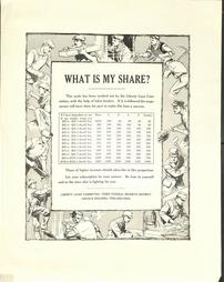 WW 1-Liberty Loan (4th) "What is My Share?", additional text on poster, Liberty Loan Committee, Phila.