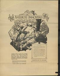 WW 1-Liberty Loan (Victory) "America's Immortals" Chiles, Marcellus H., additional text on poster, Victory Liberty Loan Committee