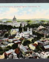 Dauphin County, Harrisburg, Pa., Panoramic Views, Bird's-eye View, showing Capitol